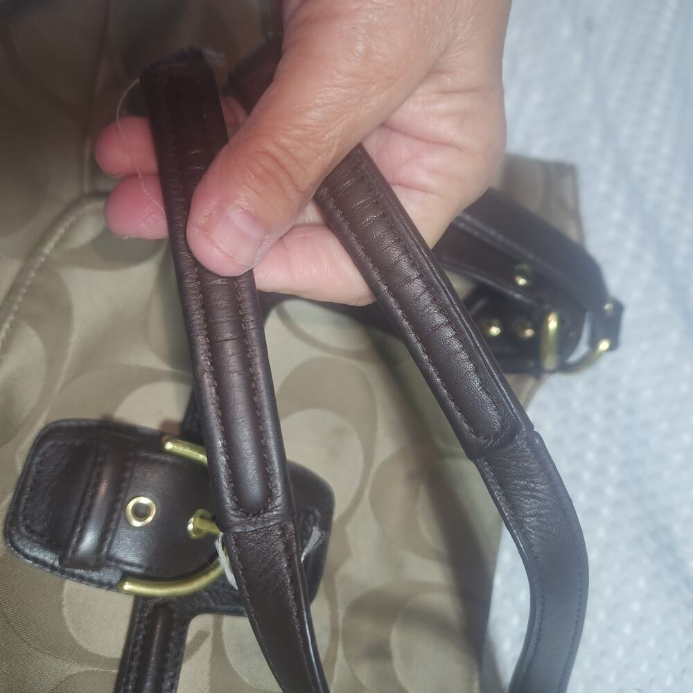 COACH GUC CAMPBELL SATEEN SIGNATURE SATCHEL BAG - Picture 4 of 8